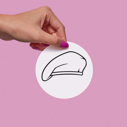Stylish black and white beret vector design for cutting machines