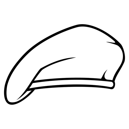 Stylish black and white beret vector design for cutting machines