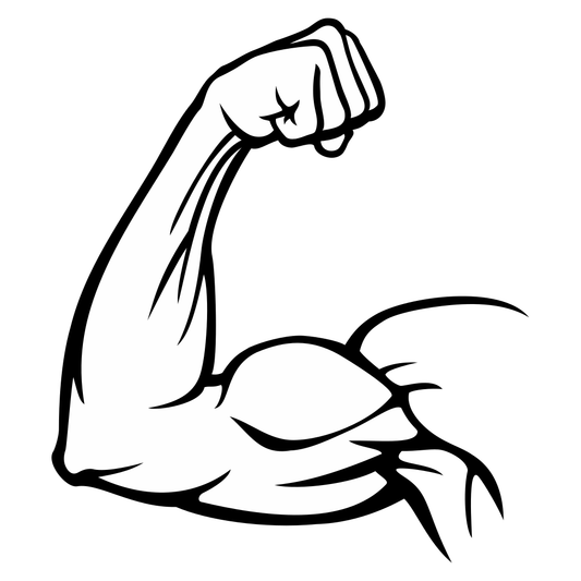 Bold biceps illustration for creative cutting projects