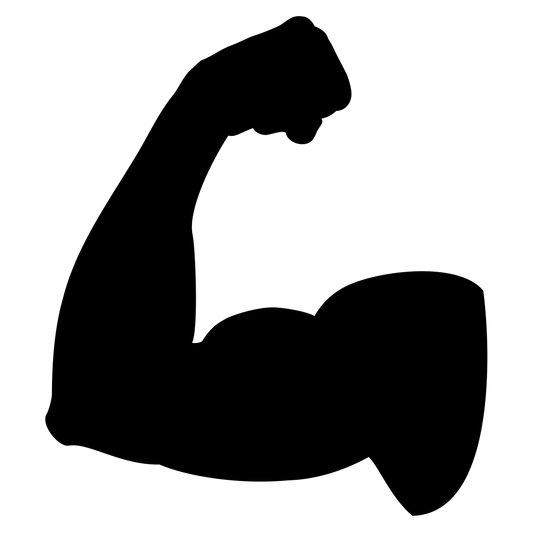 Strong arm silhouette design for creative cutting projects