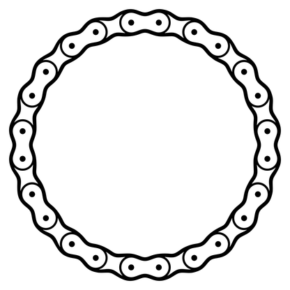 Creative bicycle chain vector design for cutting machines