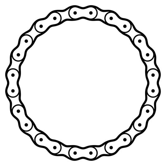 Creative bicycle chain vector design for cutting machines