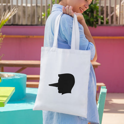 Creative vector design of a big-nosed profile silhouette