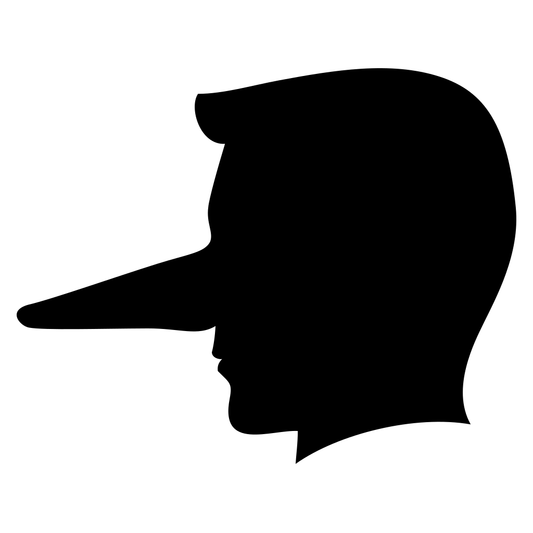 Creative vector design of a big-nosed profile silhouette