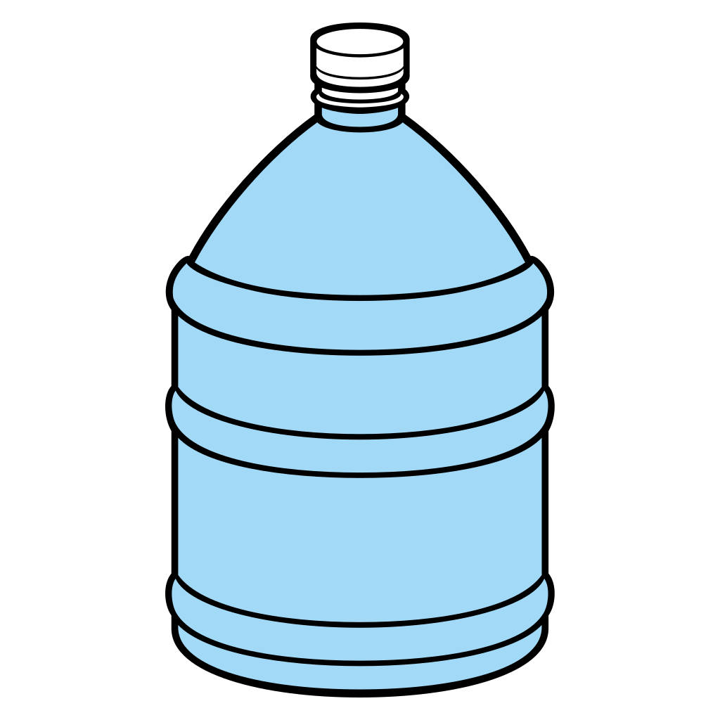 Vector design of a large water bottle for cutting machines