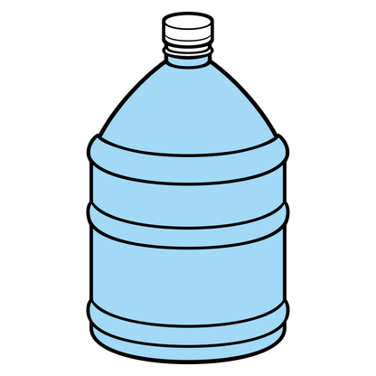 Vector design of a large water bottle for cutting machines
