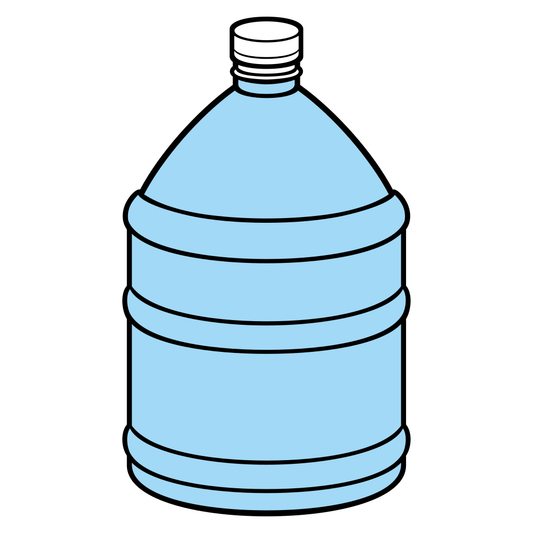 Vector design of a large water bottle for cutting machines