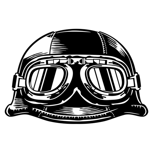 Stylish biker helmet design for cutting machine enthusiasts
