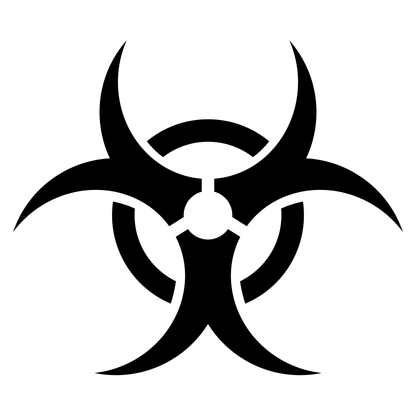 Creative design for biohazard symbol cut from vector svg files