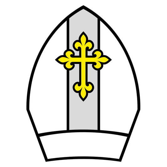 Unique bishop hat vector for cutting machine projects