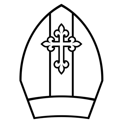 Beautiful bishop hat vector design for crafting enthusiasts