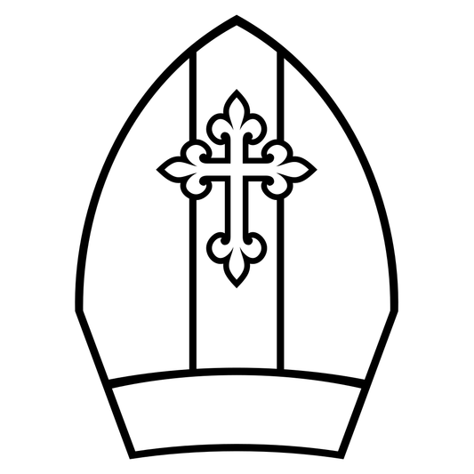 Beautiful bishop hat vector design for crafting enthusiasts