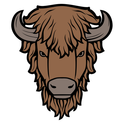 Stylish bison head vector design for creative projects
