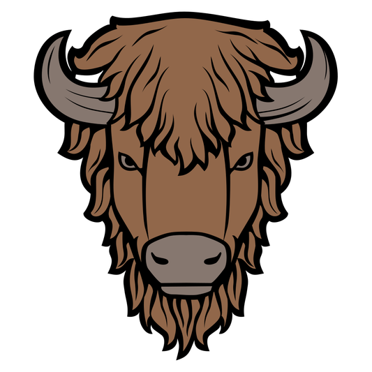 Stylish bison head vector design for creative projects