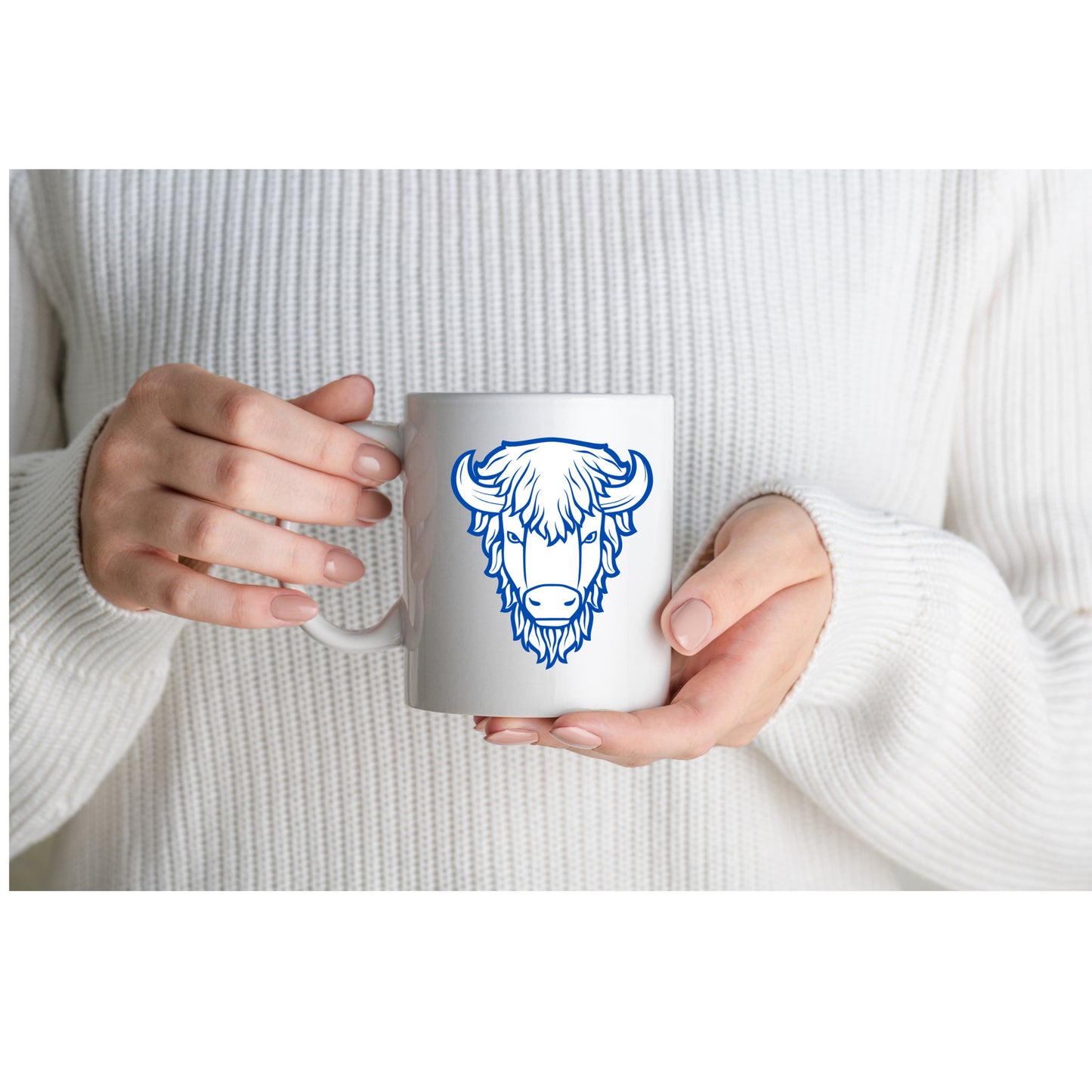Bold bison head silhouette for creative cutting projects