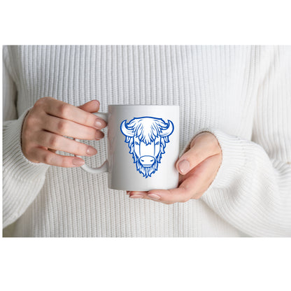 Bold bison head silhouette for creative cutting projects