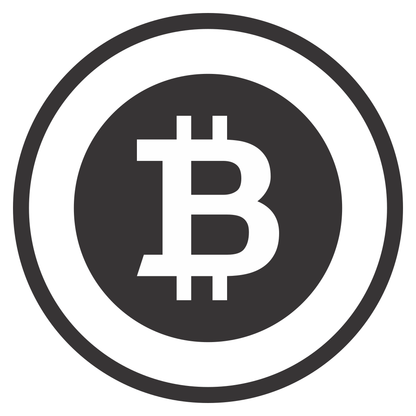 Stylized bitcoin symbol for crafting and design projects