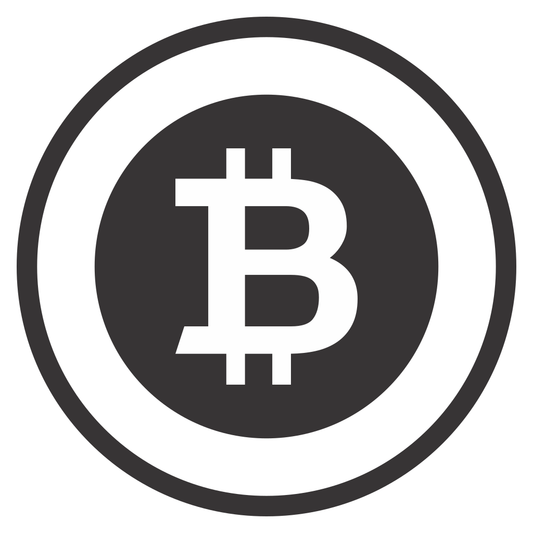 Stylized bitcoin symbol for crafting and design projects