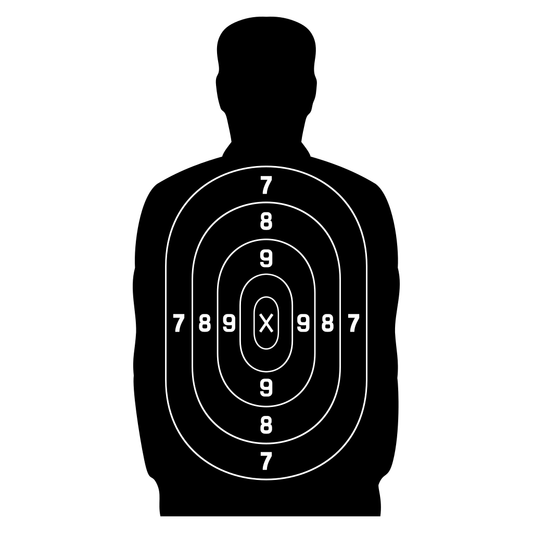 Black human target silhouette design for cutting machines