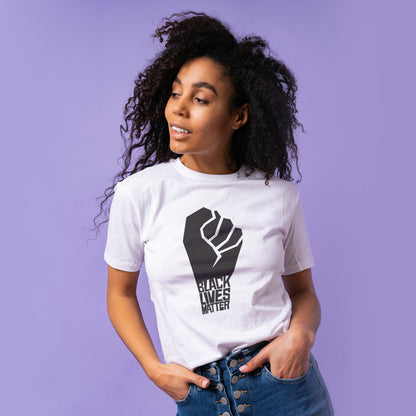 Empowerment symbol celebrating Black lives through art. Black Lives Matter.