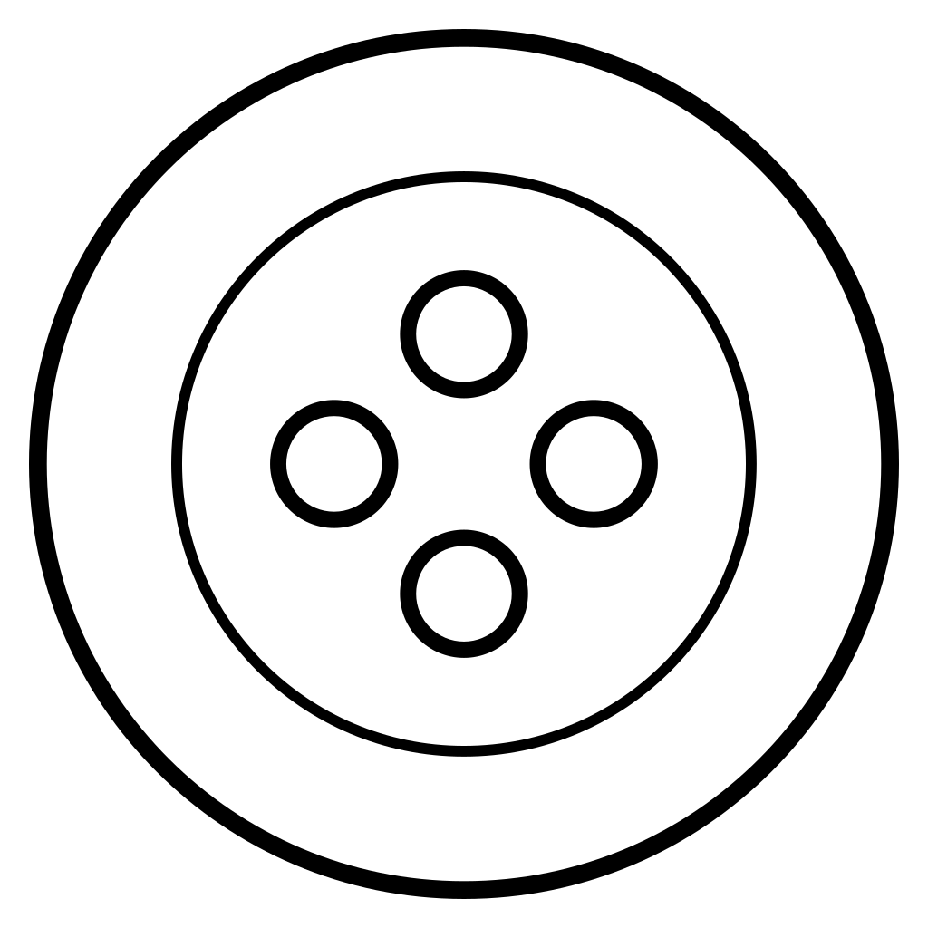 Stylized black and white button design for crafting projects