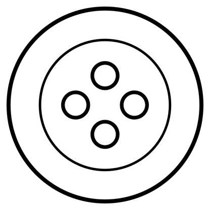 Stylized black and white button design for crafting projects