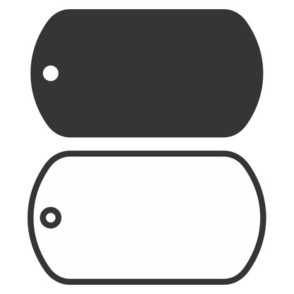 Blank dog tag vector design for cutting machines