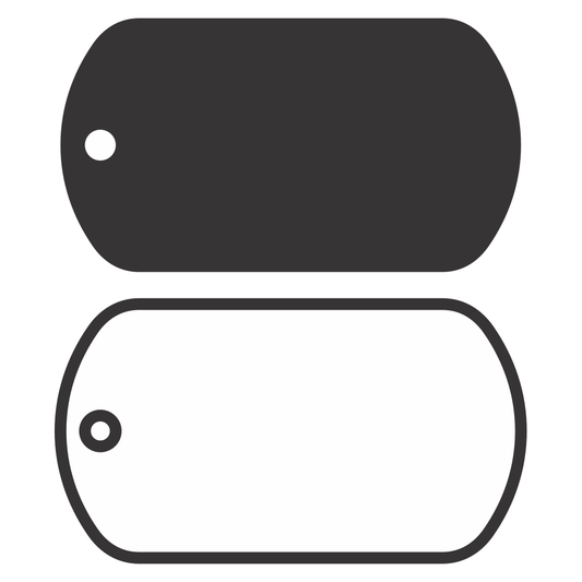 Blank dog tag vector design for cutting machines