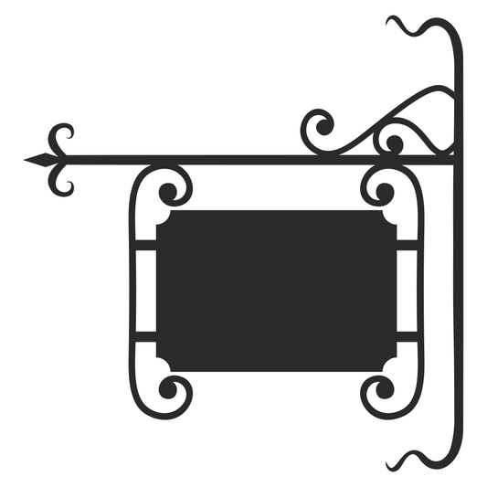 Decorative blank sign design for crafting projects