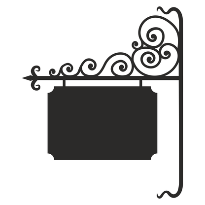 Elegant blank sign design for cutting machines and crafts