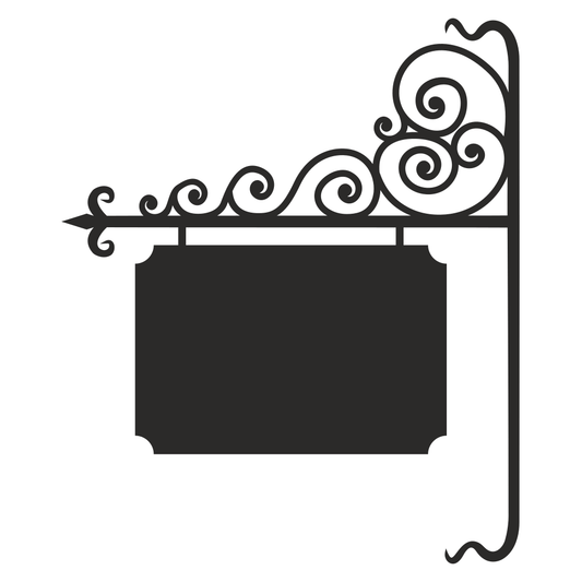 Elegant blank sign design for cutting machines and crafts