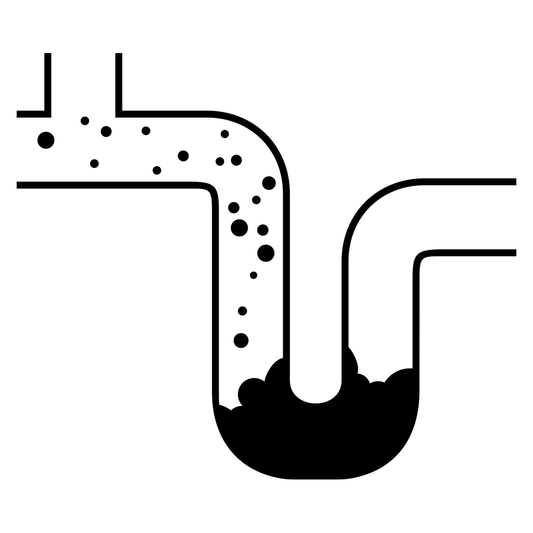 Blocked water pipe vector illustration for cutting machines