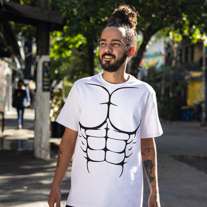 Muscular torso design for crafts and fitness themes