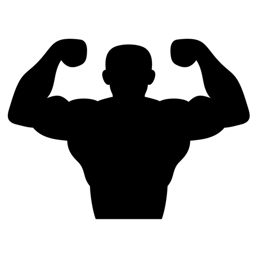 Flexing muscles vector art for cutting machine designs