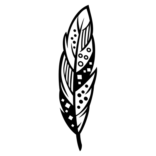 Unique and stylish boho feather design for crafting