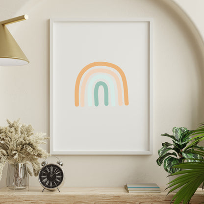 Colorful minimalist rainbow design for crafting projects