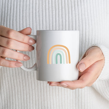 Colorful minimalist rainbow design for crafting projects