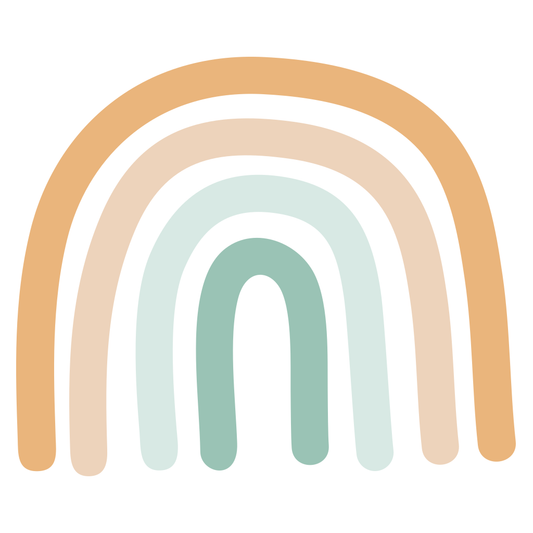 Colorful minimalist rainbow design for crafting projects
