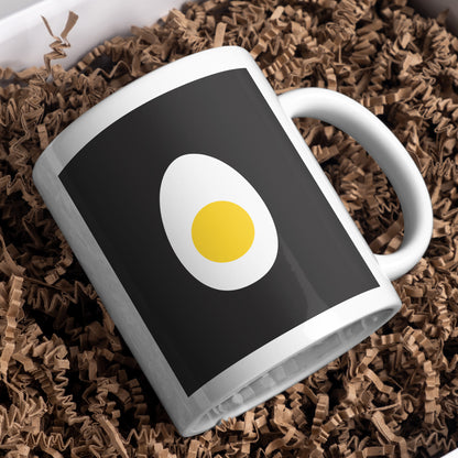 Creative vector design of a boiled egg for cutting machines
