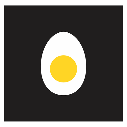 Creative vector design of a boiled egg for cutting machines