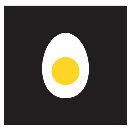 Creative vector design of a boiled egg for cutting machines