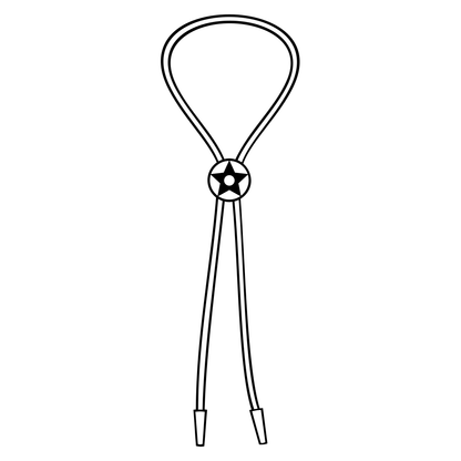 Creative bolo neck tie design for cutting machines