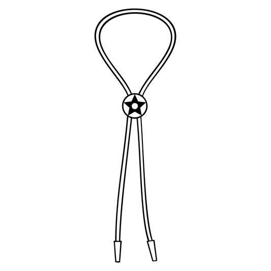 Creative bolo neck tie design for cutting machines