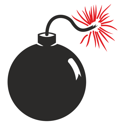 Retro bomb design for creative cutting projects