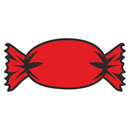 Bright red candy design for creative projects and crafts