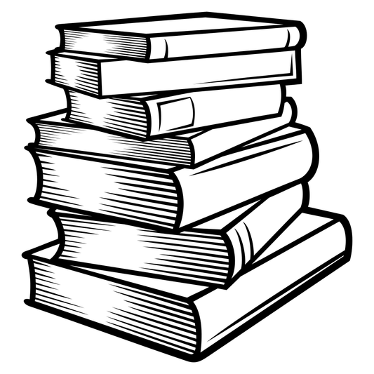 Stack of classic books ready for creative cutting projects