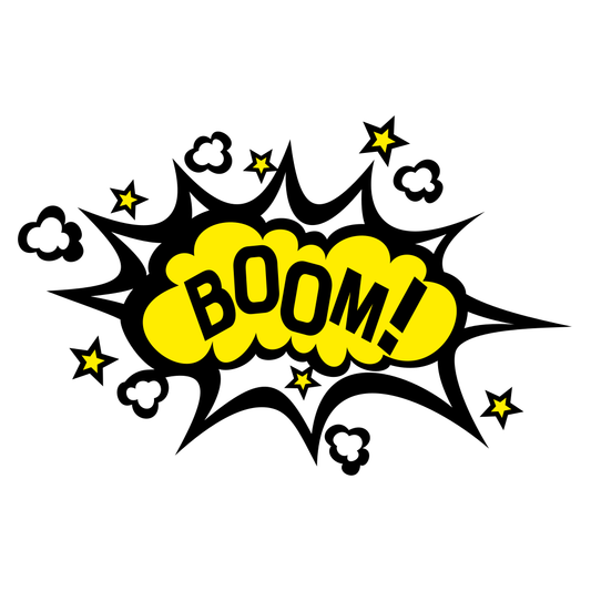 Creative blast with fun explosion graphic for crafts