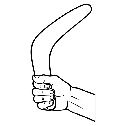 Creative boomerang design for cutting machines
