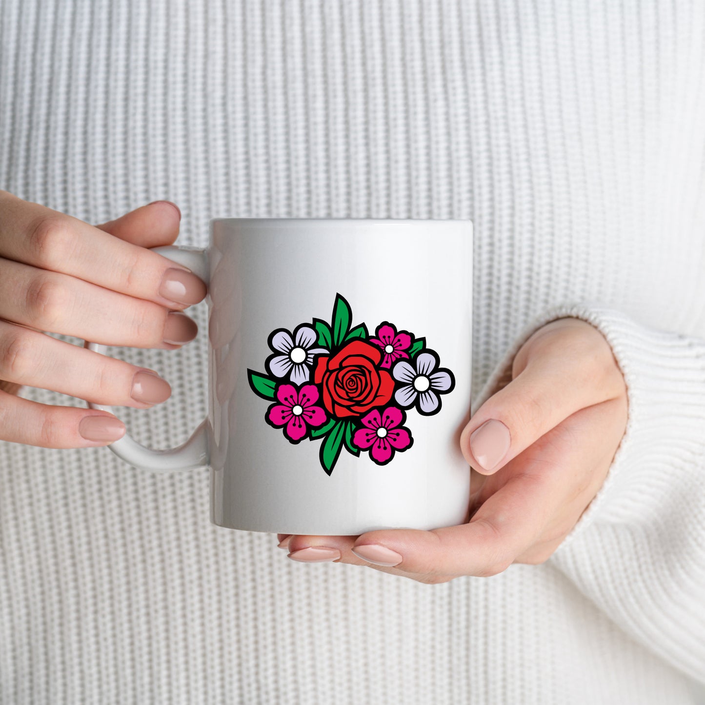 Floral bouquet design for crafting and cutting projects