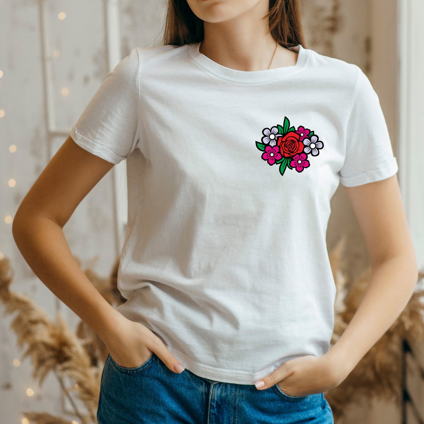 Floral bouquet design for crafting and cutting projects